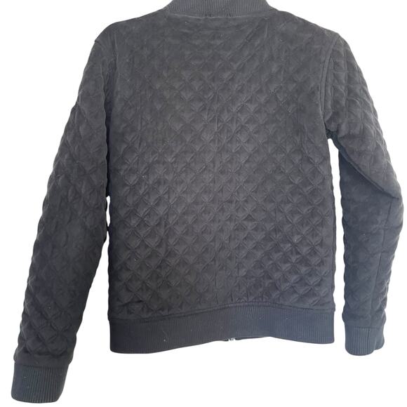 Appaman Girls Black Nikki Quilted Velour Bomber Jacket size 14 - Picture 6 of 10
